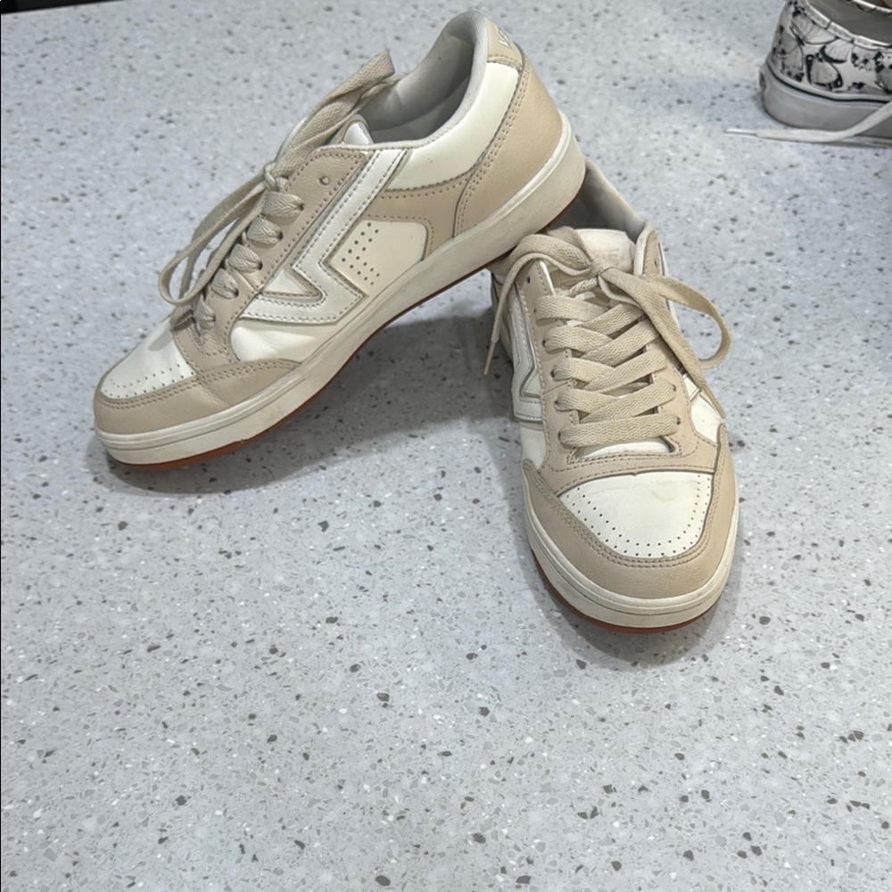 Vans Cream and White Sneakers